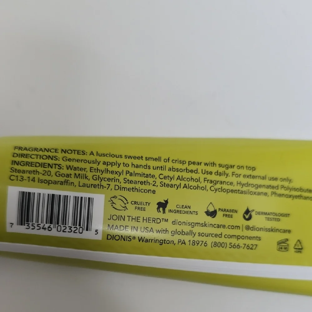 Goat Milk Hand Cream - Crisp Pear